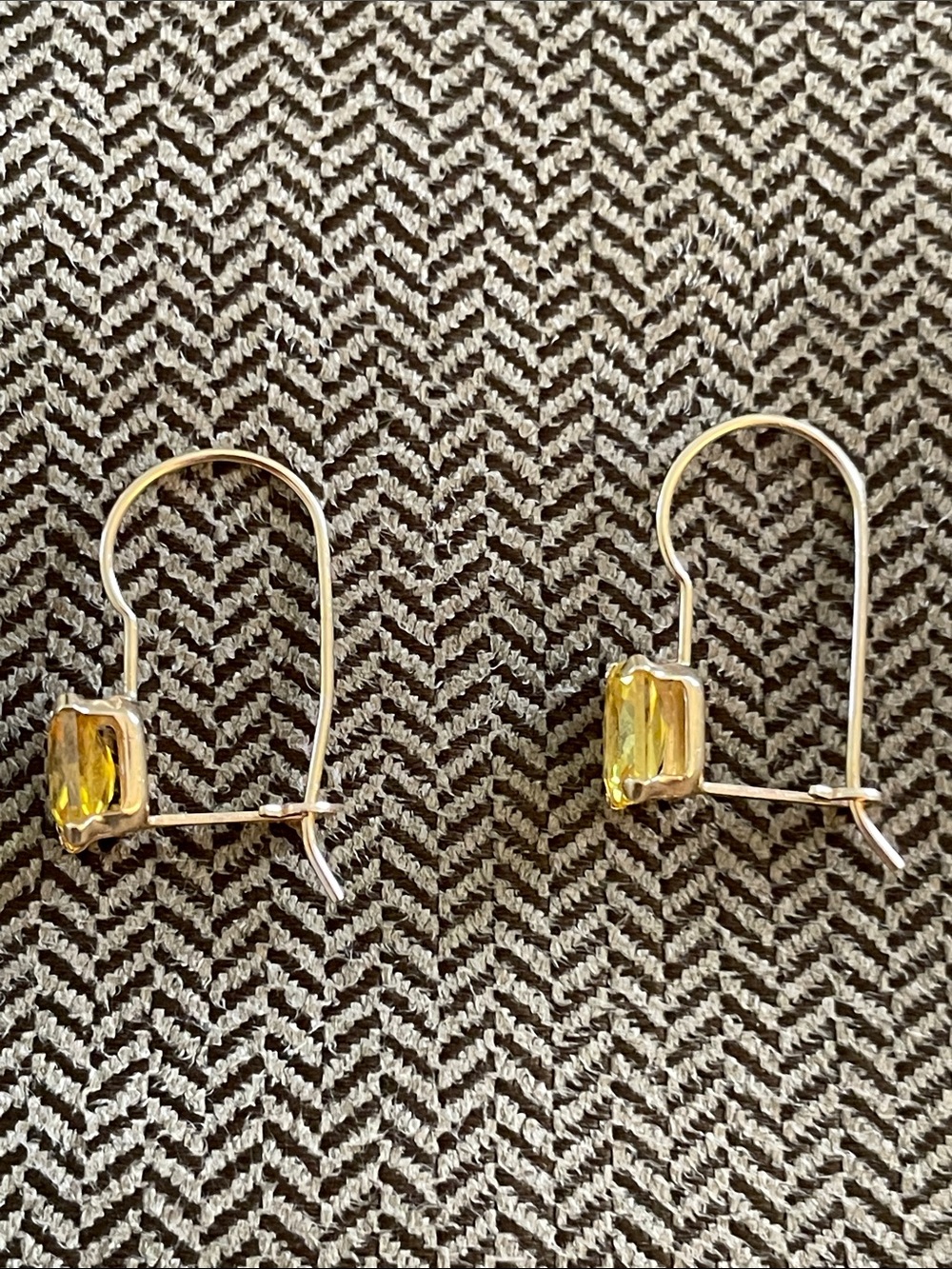 14k Yellow Gemstone Earrings - Picture 4 of 10